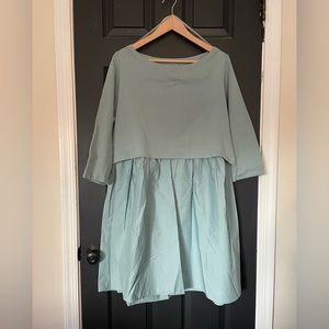 COS green cotton dress size large